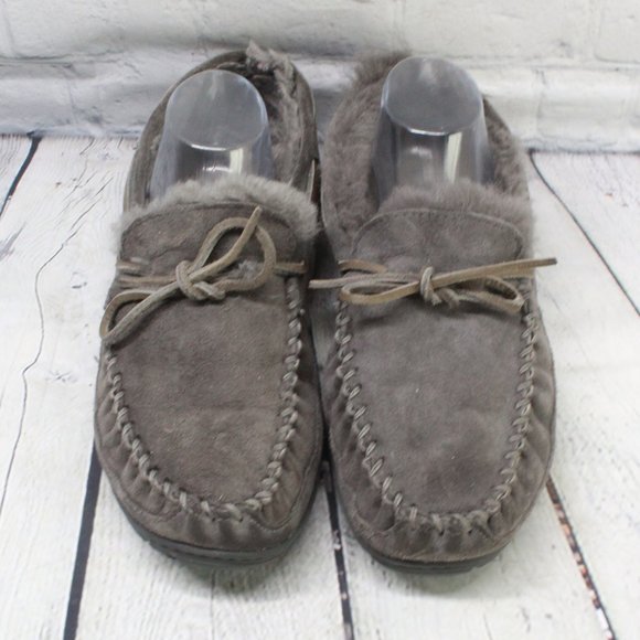 LL BEAN Shearling Lined Mocs Slippers Size 10 M - Picture 5 of 9